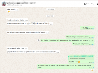 قوالب بلاستيكية JINGFANG® UPVC، ردود فعل من الخارج